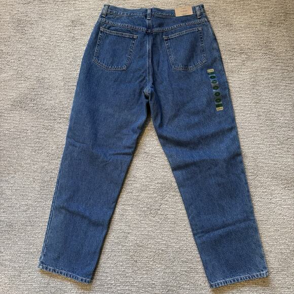 LL Bean Jeans Woman’s 16 Original Fit Relaxed Plaid Lined Flannel Denim Pants - Picture 2 of 7